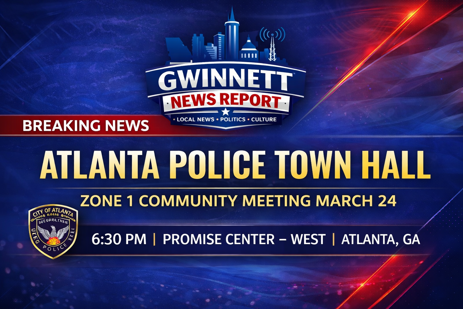 Atlanta Police Host Zone 1 Town Hall: Your Voice Matters