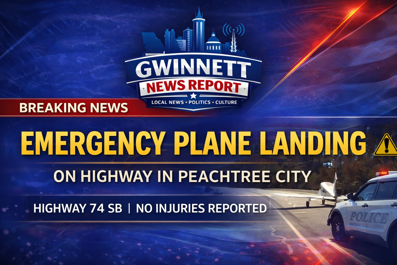 Small Aircraft Makes Emergency Landing in Peachtree City