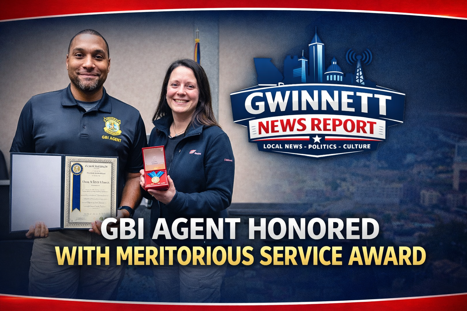GBI Agent Marko Jones Honored with Meritorious Service Award for Life-Saving Actions