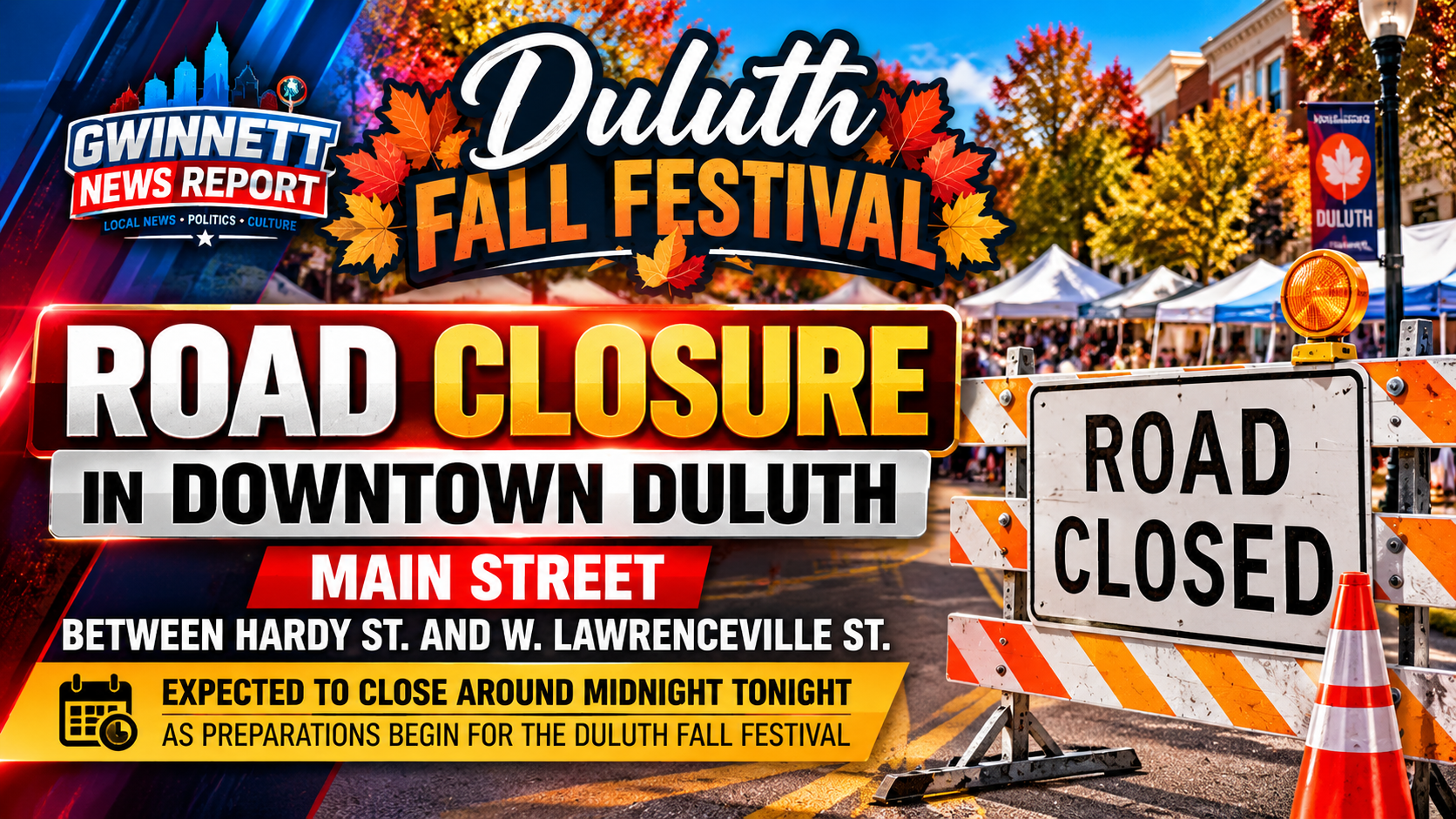 Main Street in Downtown Duluth to Close Tonight Ahead of Fall Festival