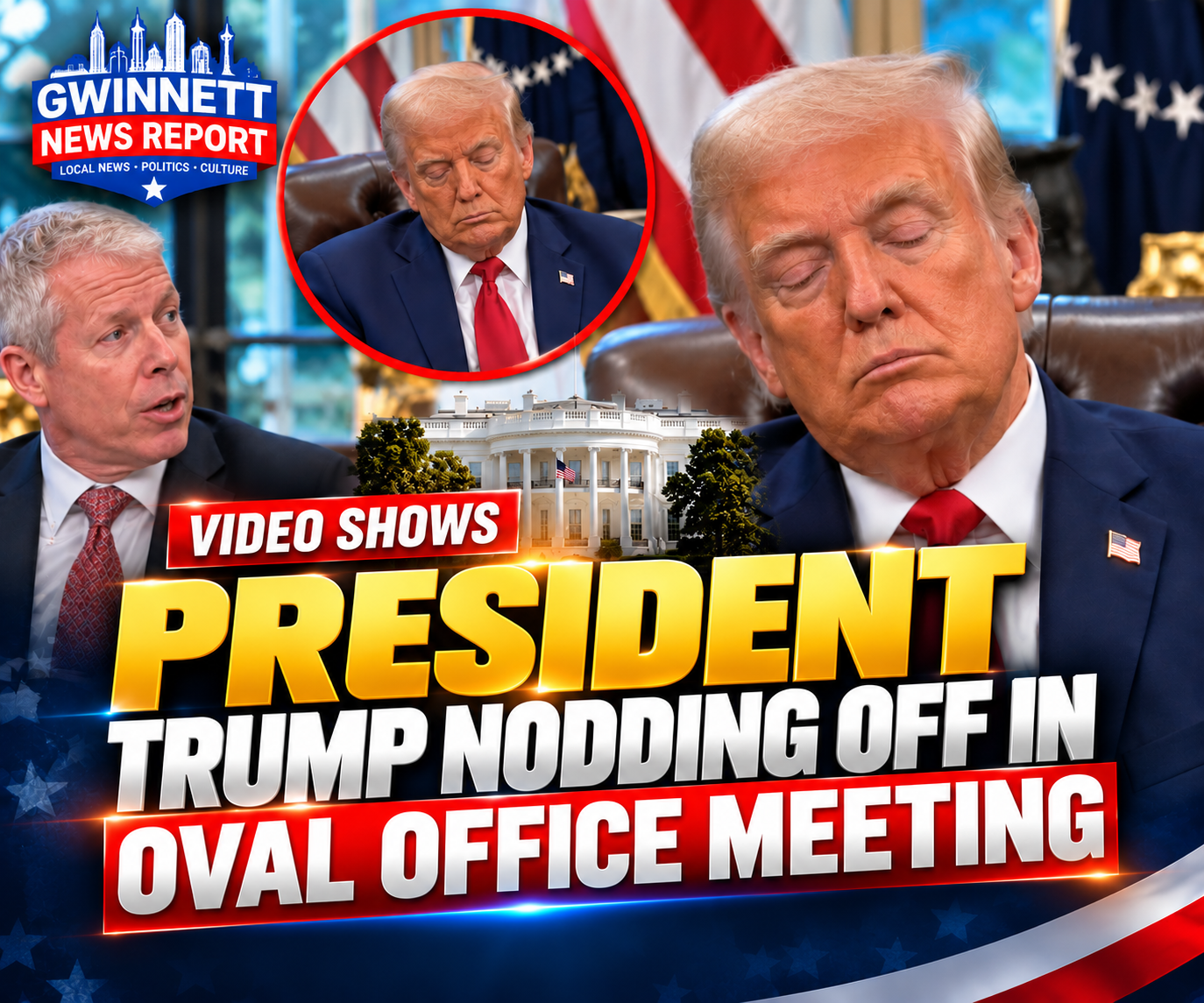 Video Shows President Trump With Eyes Closed During Oval Office Meeting
